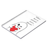 Carnet de notes en spirale avec citation d'amour d (Côté gauche)