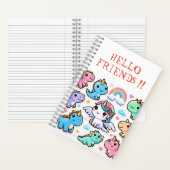 CARNET DE NOTES EN SPIRALE 'BONJOUR LES AMIS, JOLI (À l'intérieur)