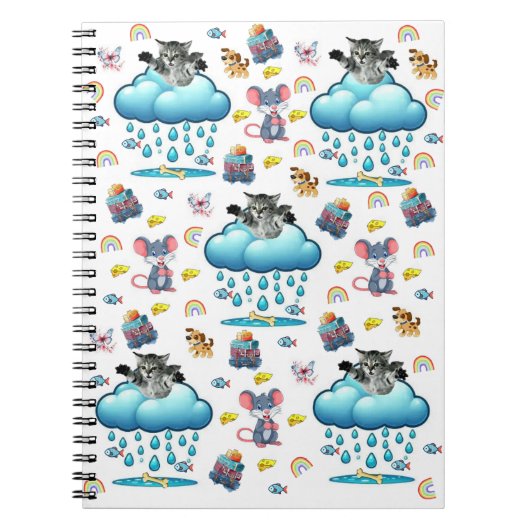 Carnet de notes en spirale Chien Chat Souris Arc-e (Devant)