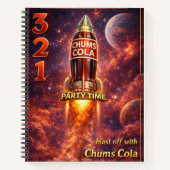 carnet de notes en spirale cola grille galactique (Devant)