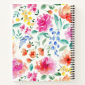 carnet de notes en spirale du jardin fleuri (Dos)