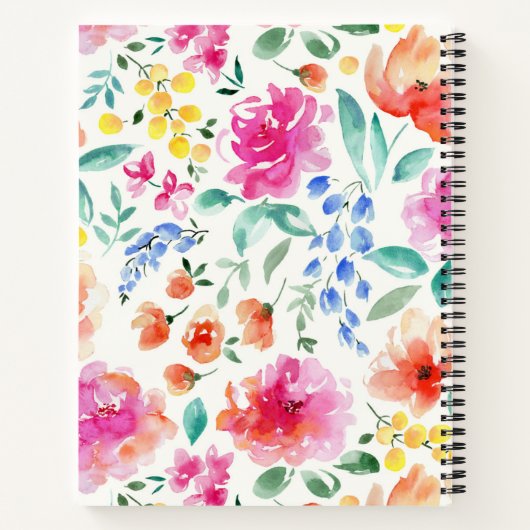 carnet de notes en spirale du jardin fleuri (Dos)