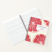 Carnet de notes esthétique au pamplemousse personn (Intérieur)