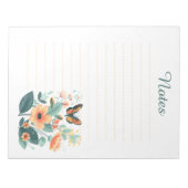 Carnet de Notes Esthétique Fleur Sauvage Papillon (Devant)