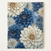 Carnet de notes et planner floral bleu (Dos)
