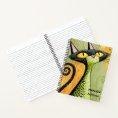 Carnet de notes fantaisiste à motif de chat noir p (Intérieur)