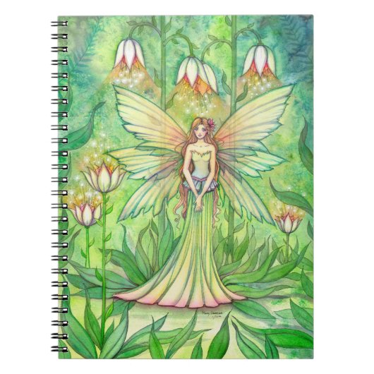 Carnet de notes Fée des fleurs de jardin illuminé (Devant)