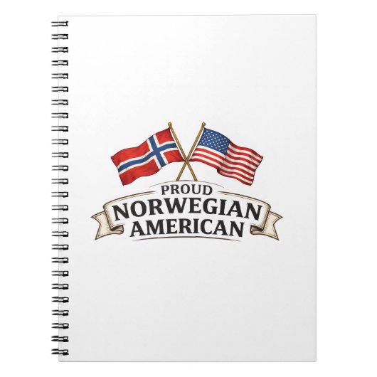 Carnet de notes fière Américaine Norvégienne (Devant)