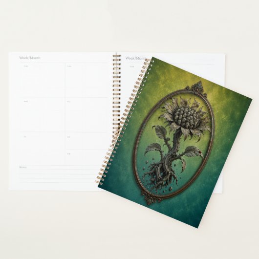 Carnet de notes Fleur aux multiples visages surréa (Devant avec enveloppe)