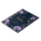 Carnet de Notes Fleuris Lavande Élégant (Côté gauche)