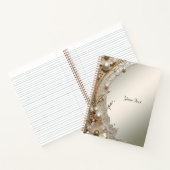 Carnet de notes Fleurs Blanches Modernes Perles (Intérieur)