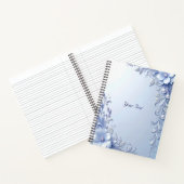 Carnet de notes Fleurs Ornées Bleues avec Perles (Intérieur)
