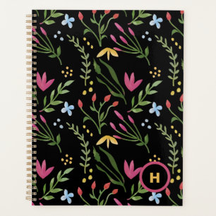 Carnet de notes floral à motif de fleurs sauvages