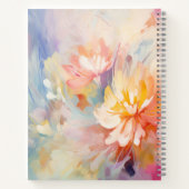 Carnet de notes floral abstrait aquarelle (Dos)