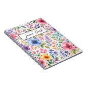 Carnet de notes floral aquarelle (Côté Droit)