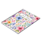 Carnet de notes floral aquarelle (Côté gauche)