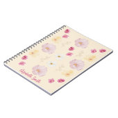 Carnet de notes floral personnalisé (Côté gauche)