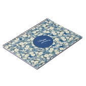 Carnet de notes floral sur les dattes initiales du (Côté gauche)