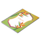 Carnet de notes floral tropical Bird of Paradise (Côté gauche)