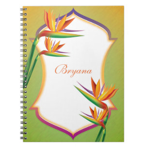 Carnet de notes floral tropical Bird of Paradise