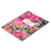 Carnet de notes floral vif (Côté gauche)