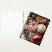 Carnet de notes floral vintage sombre personnalisé (Devant avec enveloppe)