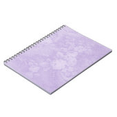 Carnet de notes florales pourpres décoratives (Côté gauche)