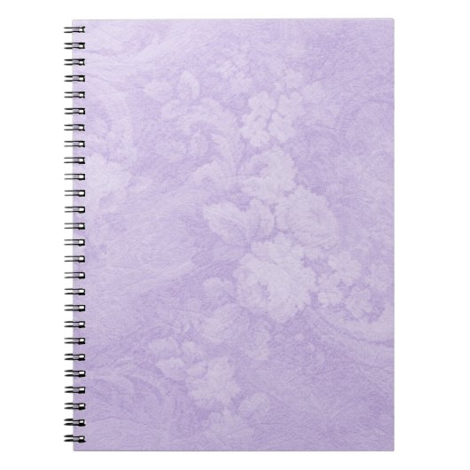 Carnet de notes florales pourpres décoratives (Devant)