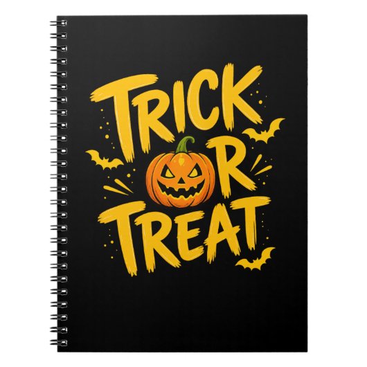 Carnet de notes Halloween Citrouille Trick Or Trea (Devant)