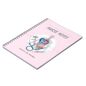 Carnet de notes infirmières rose (Côté gauche)