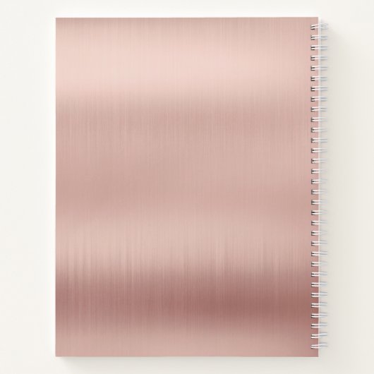 Carnet de notes initial de monogramme rose simple (Dos)