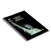 Carnet de notes inspirant 'Thiqa' avec la statue d (Côté Droit)