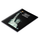 Carnet de notes inspirant 'Thiqa' avec la statue d (Côté gauche)