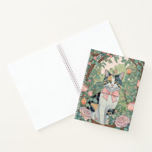 carnet de notes journal à puces chat calico (Intérieur)