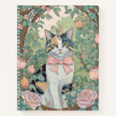 carnet de notes journal à puces chat calico (Devant)