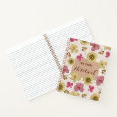 Carnet de notes journalier floral vintage (Intérieur)