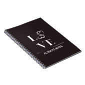 CARNET DE NOTES L'AMOUR GAGNE TOUJOURS (Côté Droit)