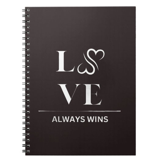 CARNET DE NOTES L'AMOUR GAGNE TOUJOURS (Devant)