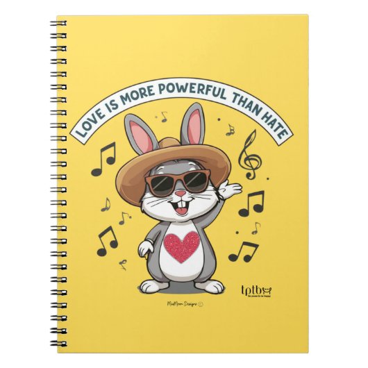 CARNET DE NOTES LAPIN D'AMOUR (Devant)