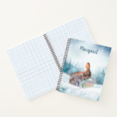 Carnet de notes Lapin qui prie dans la neige (Intérieur)