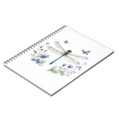 Carnet de notes libellule papillon fleur sauvage | (Côté gauche)