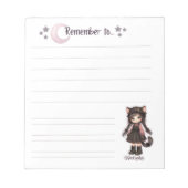 Carnet de notes Lune Chat Gothique - N'oublie pas (Devant)