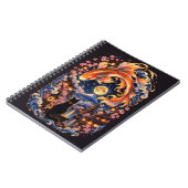 Carnet de notes Lune Chat & Poisson Koi Japonais (Côté gauche)