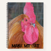 Carnet de notes Make My Day Angry Red Rooster Meme (Devant)