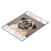 Carnet de notes Marbre Paillettes Chien Maison Déc (Côté gauche)