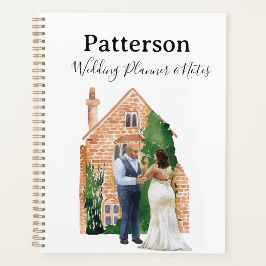 Carnet de notes Mariage Couple Noir Plus Taille (Devant)