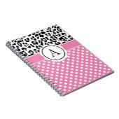 Carnet de notes monogrammé avec des points et des  (Côté Droit)