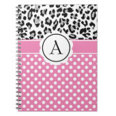 Carnet de notes monogrammé avec des points et des  (Devant)