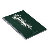 Carnet de notes monogramme botanique en linogravur (Côté Droit)