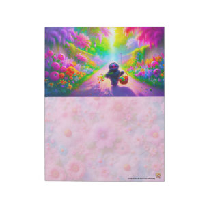 Carnet de notes Monstre traversant le jardin